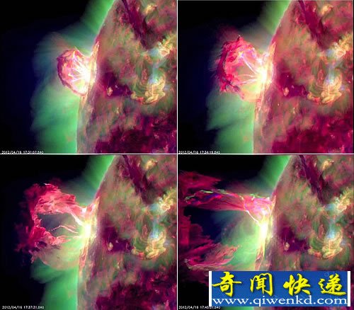 NASA拍到壯觀的太陽耀斑 畫面震撼