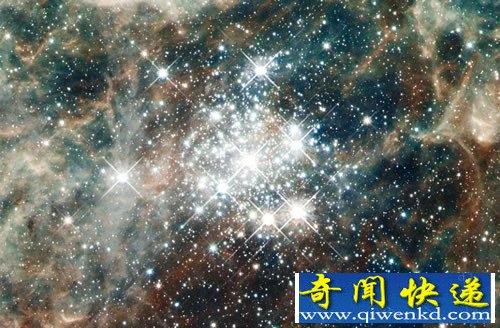 哈勃捕捉到蜘蛛星云中心“星爆” 數(shù)百萬個年輕恒星組成