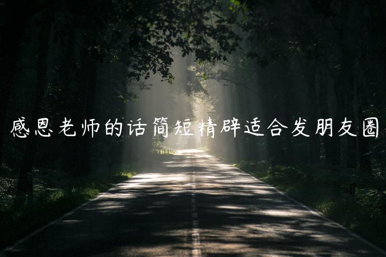 感恩老師的話(huà)簡(jiǎn)短精辟適合發(fā)朋友圈