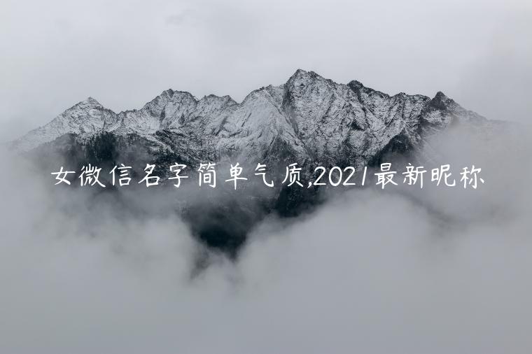 女微信名字簡(jiǎn)單氣質(zhì),2021最新昵稱