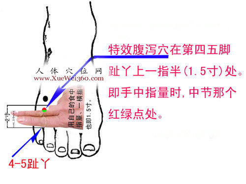 特效止瀉穴