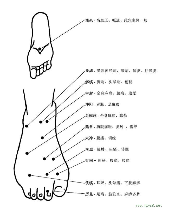 圖片詳解-人體穴位、經(jīng)脈及對(duì)應(yīng)疾病大全