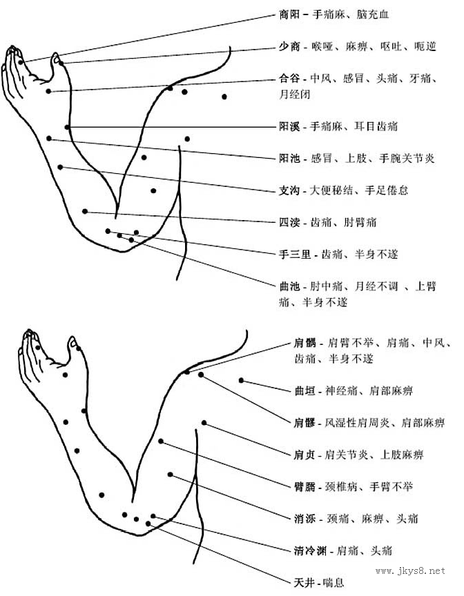 圖片詳解-人體穴位、經(jīng)脈及對(duì)應(yīng)疾病大全